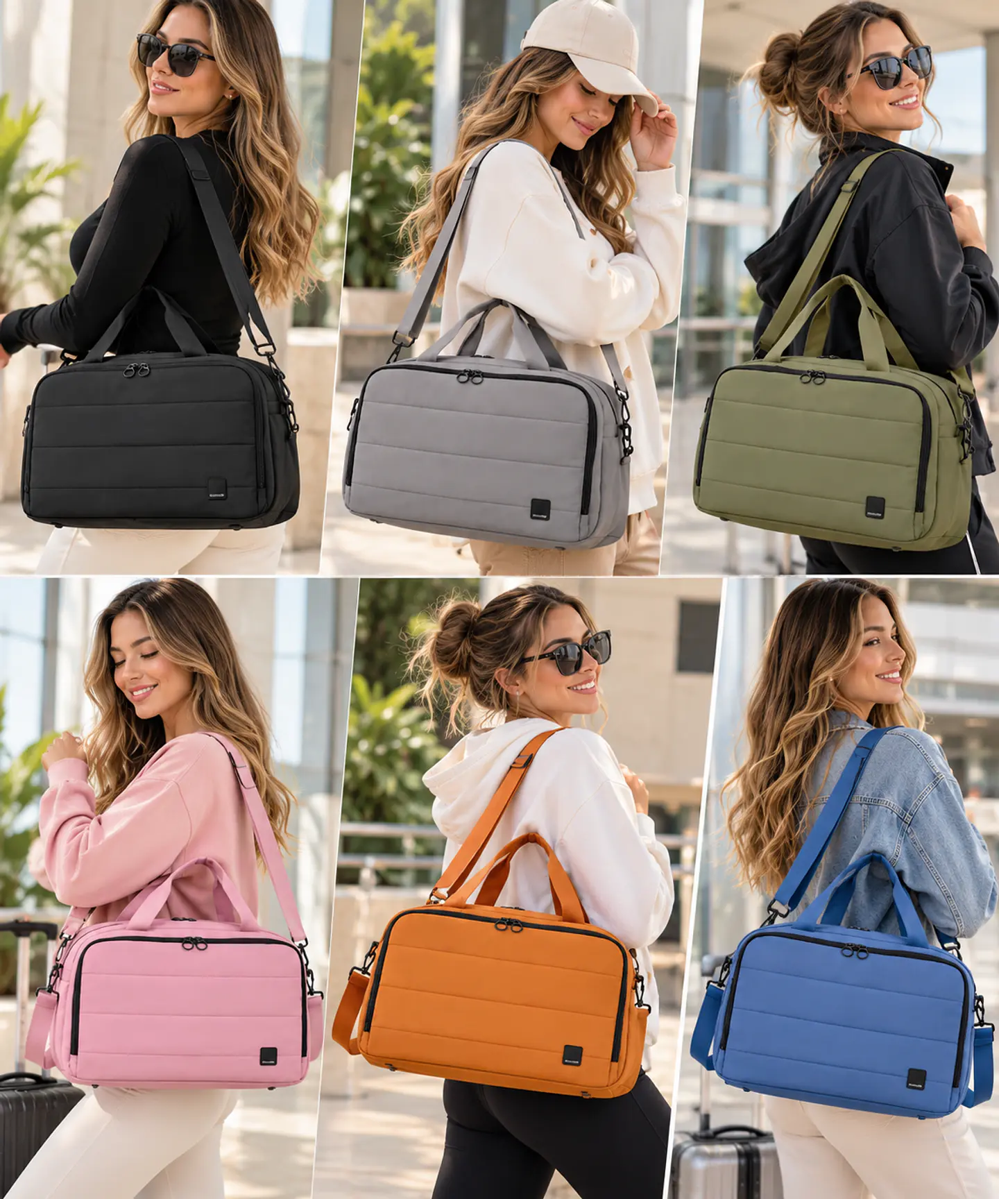 BOLSOS ESTILO BUBBA LOTE 6 UNIDADES COLORES SURTIDOS  1