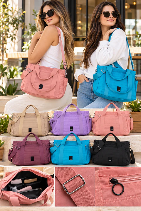 BOLSOS LOTE 6 UNIDADES COLORES SURTIDOS 