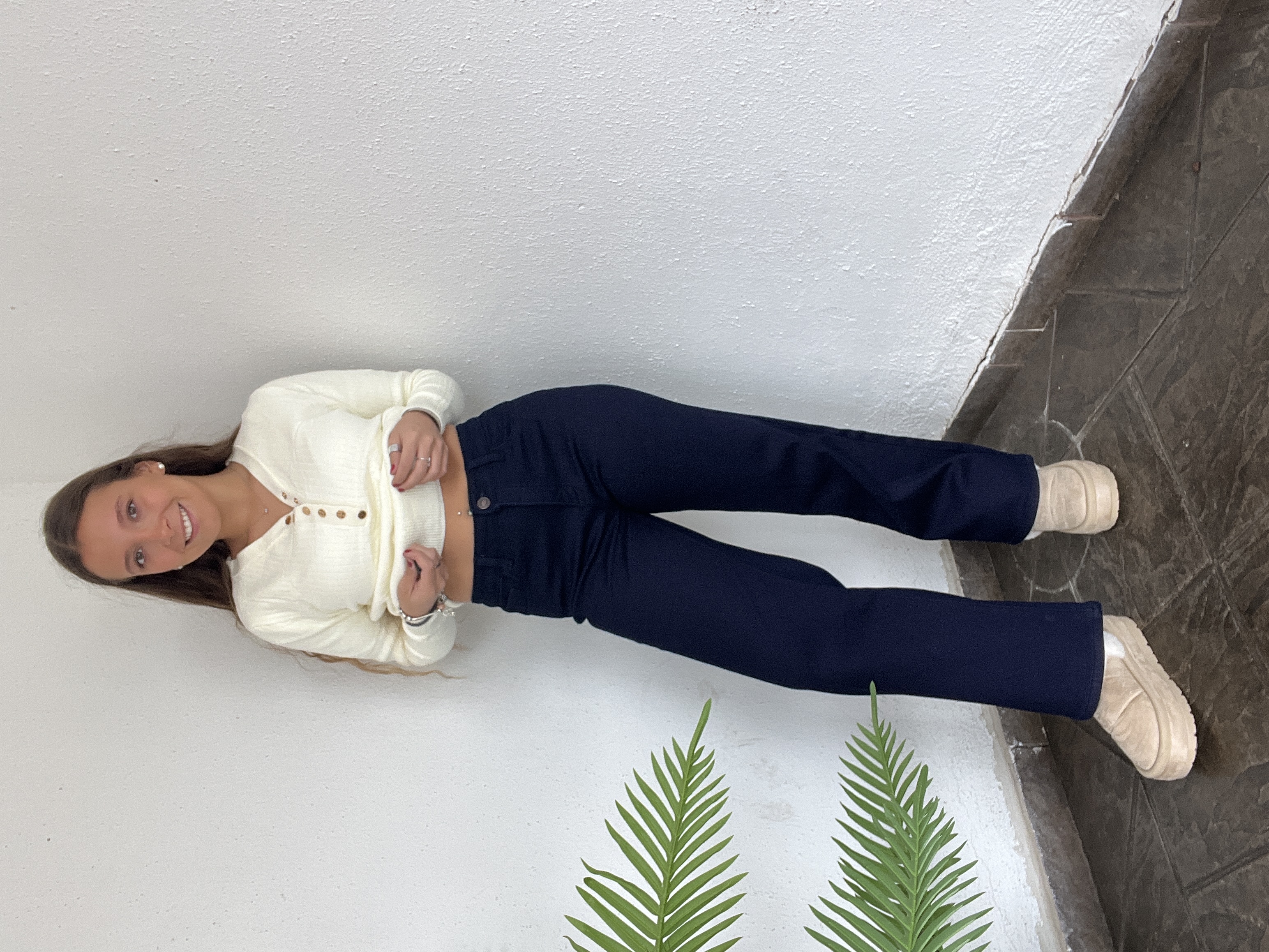 Jeans recto azul de niña