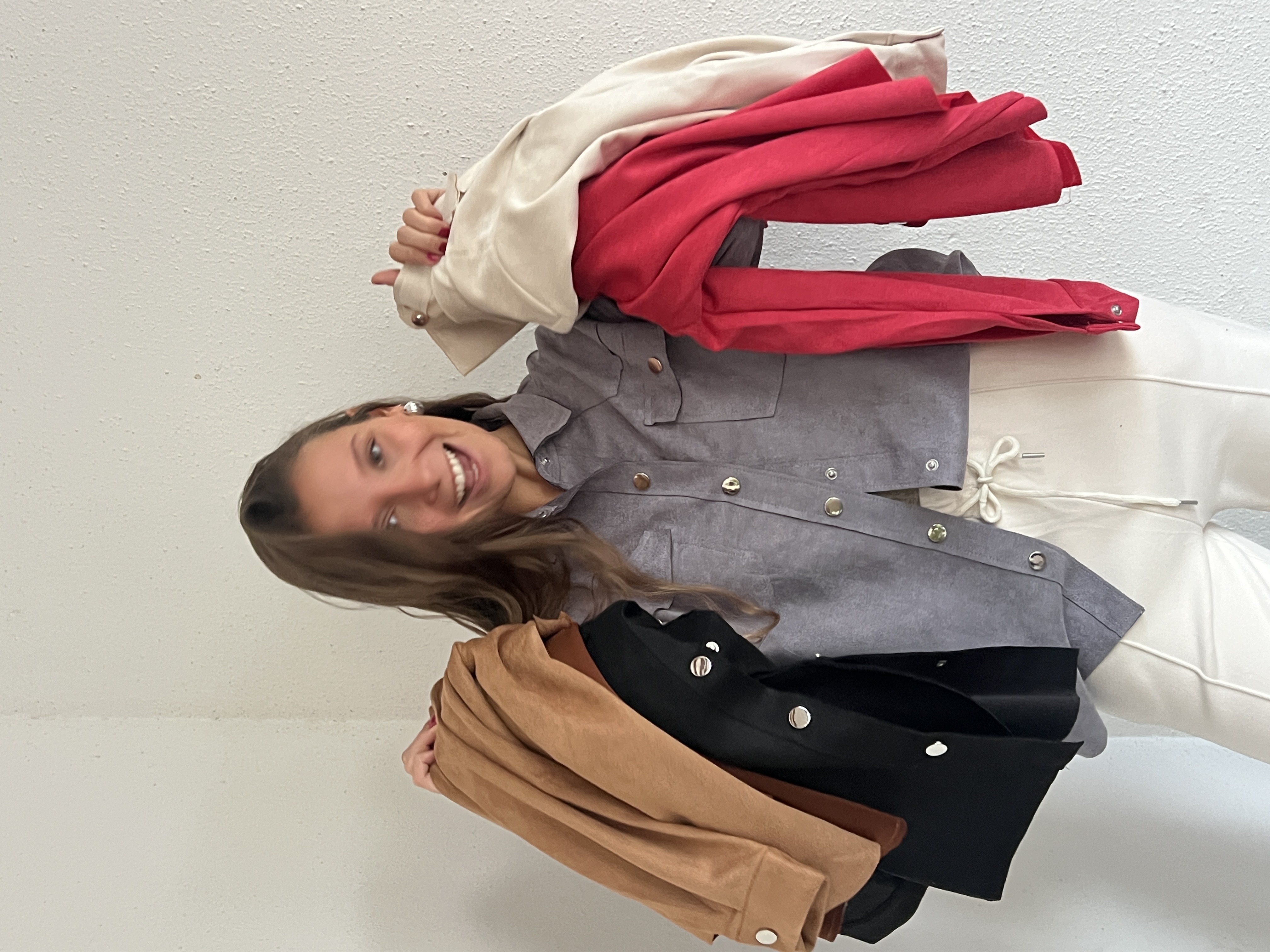 Chaqueta símil gamuza