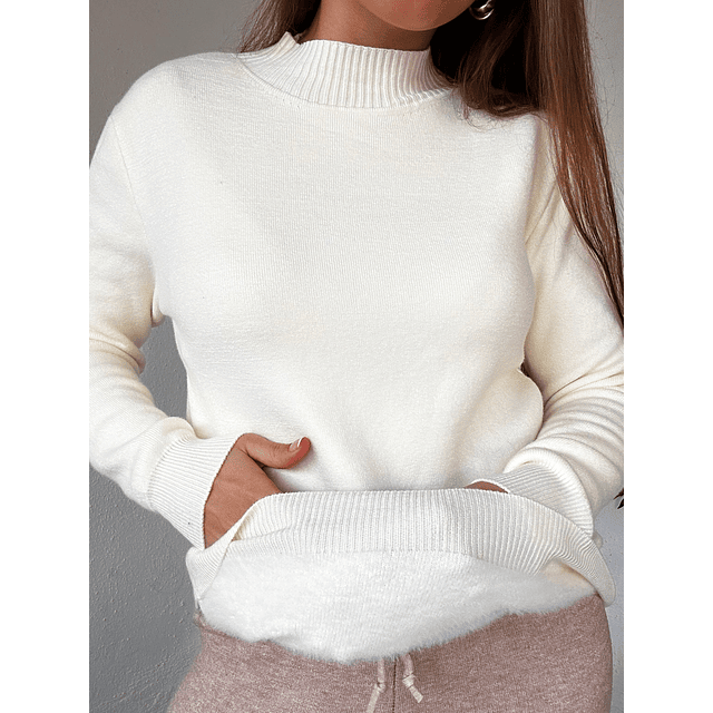 Chaleco térmico liso cuello medio✨