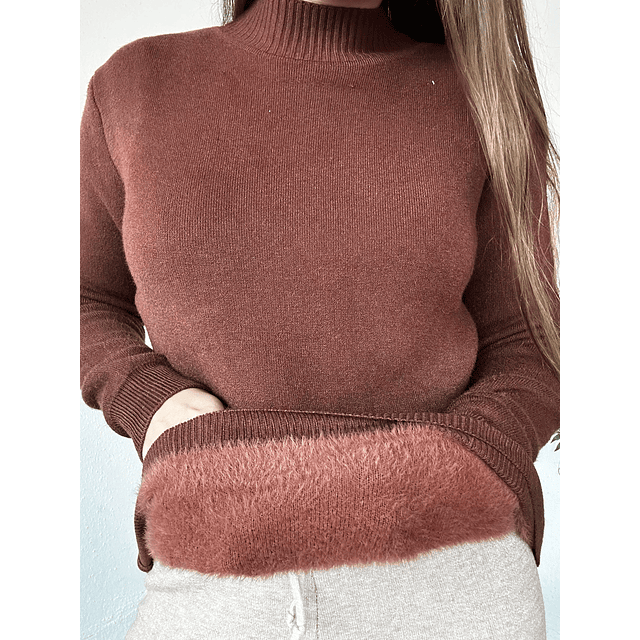 Chaleco térmico liso cuello medio✨