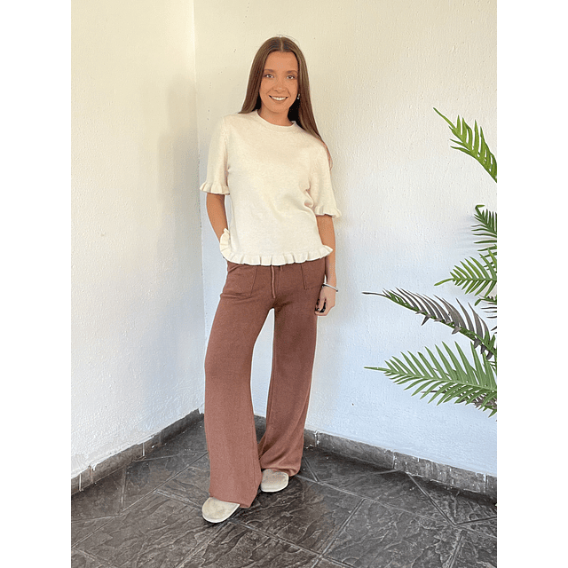 Pantalón lanilla térmico bolsillo