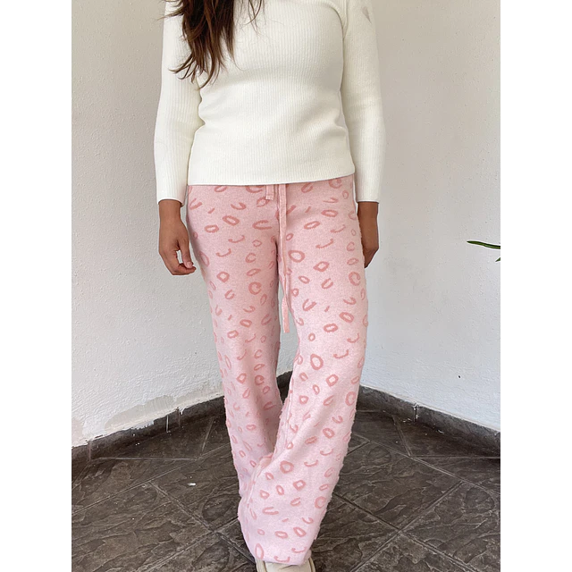 Pantalón lanilla térmico leopardo 