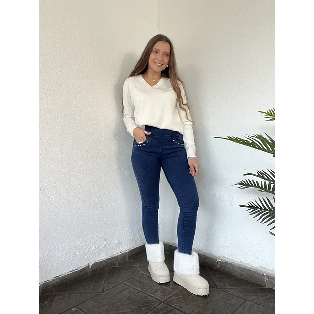 Calza mezclilla micropolar Lara 