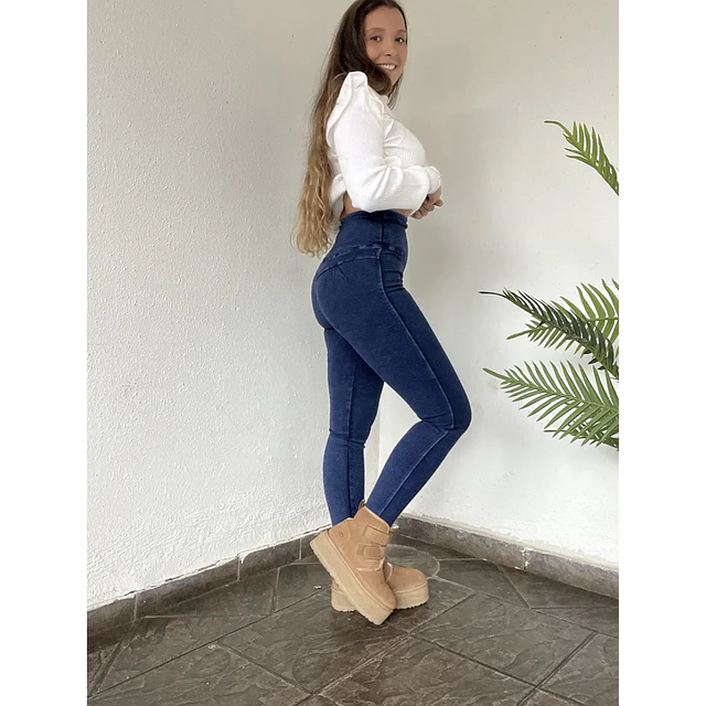 Calza mezclilla micropolar Anita