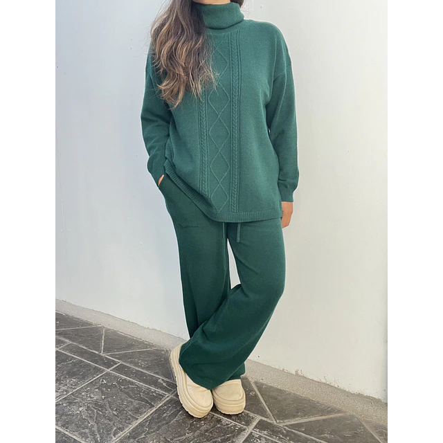 Conjunto lanilla esmeralda