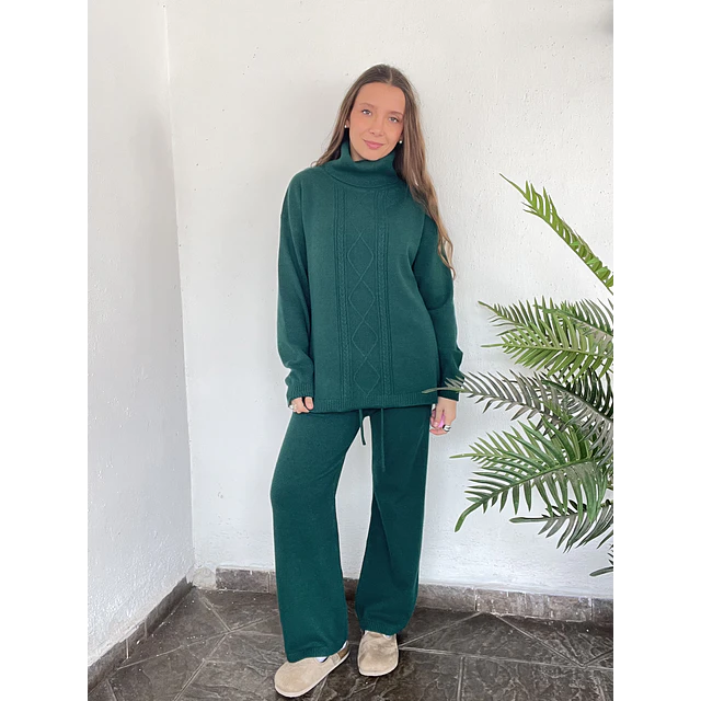 Conjunto lanilla esmeralda