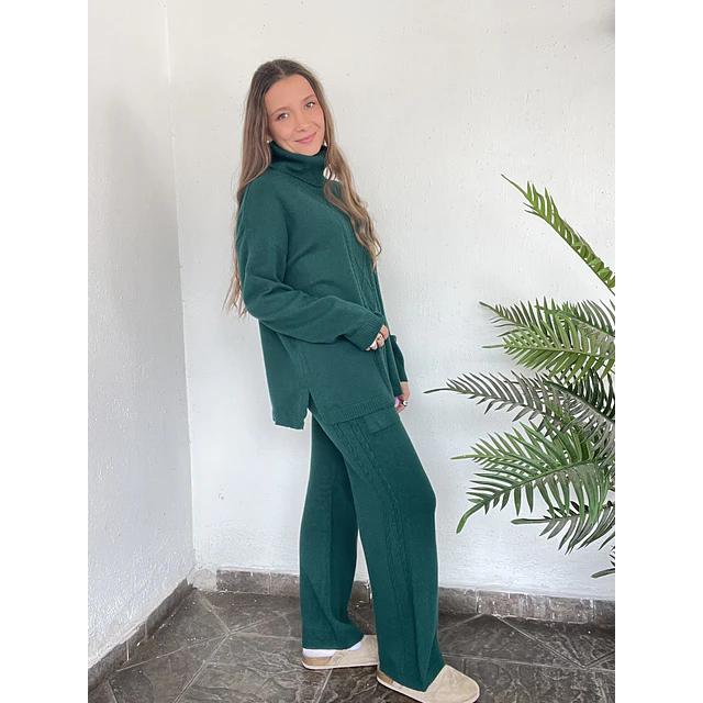Conjunto lanilla esmeralda