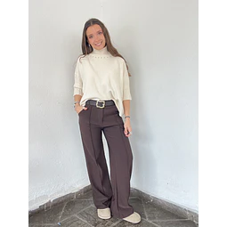 Pantalón forrado Andrea cinturón 