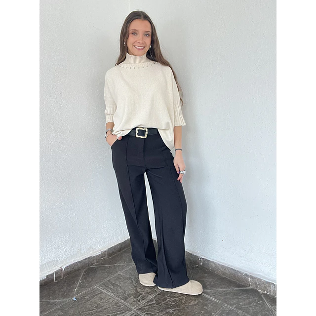 Pantalón forrado Andrea cinturón 