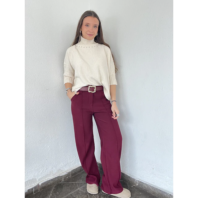 Pantalón forrado Andrea cinturón 