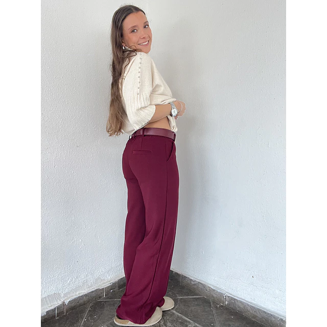 Pantalón forrado Andrea cinturón 
