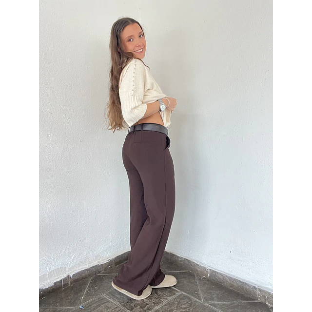 Pantalón forrado Andrea cinturón 
