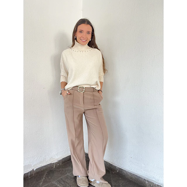 Pantalón forrado Andrea cinturón 