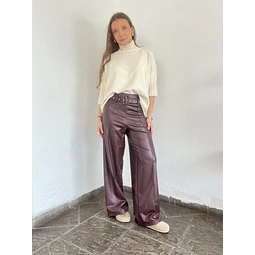 Pantalón Ecocuero cinturón micropolar 