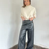 Pantalón Ecocuero cinturón micropolar 