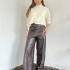 Pantalón Ecocuero cinturón micropolar 