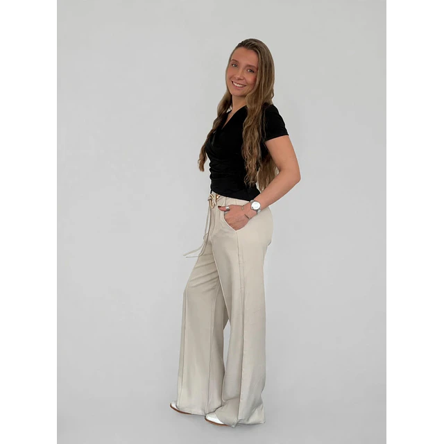 Pantalón Sastrero cinturón dorado 