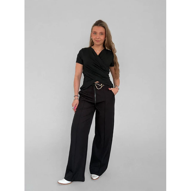 Pantalón Sastrero cinturón dorado 