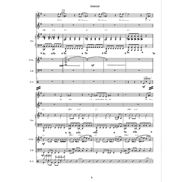 Cantata Amistad - Partitura General (Score)