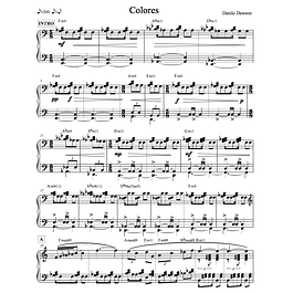 Colores - Partitura (Piano Solo)