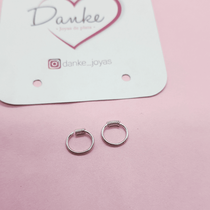 Aros Argollita piercing resorte 1