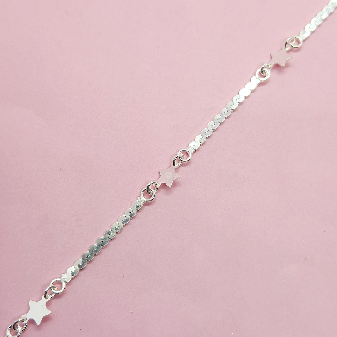 Pulsera tejido plano estrellas 1