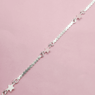 Pulsera tejido plano estrellas