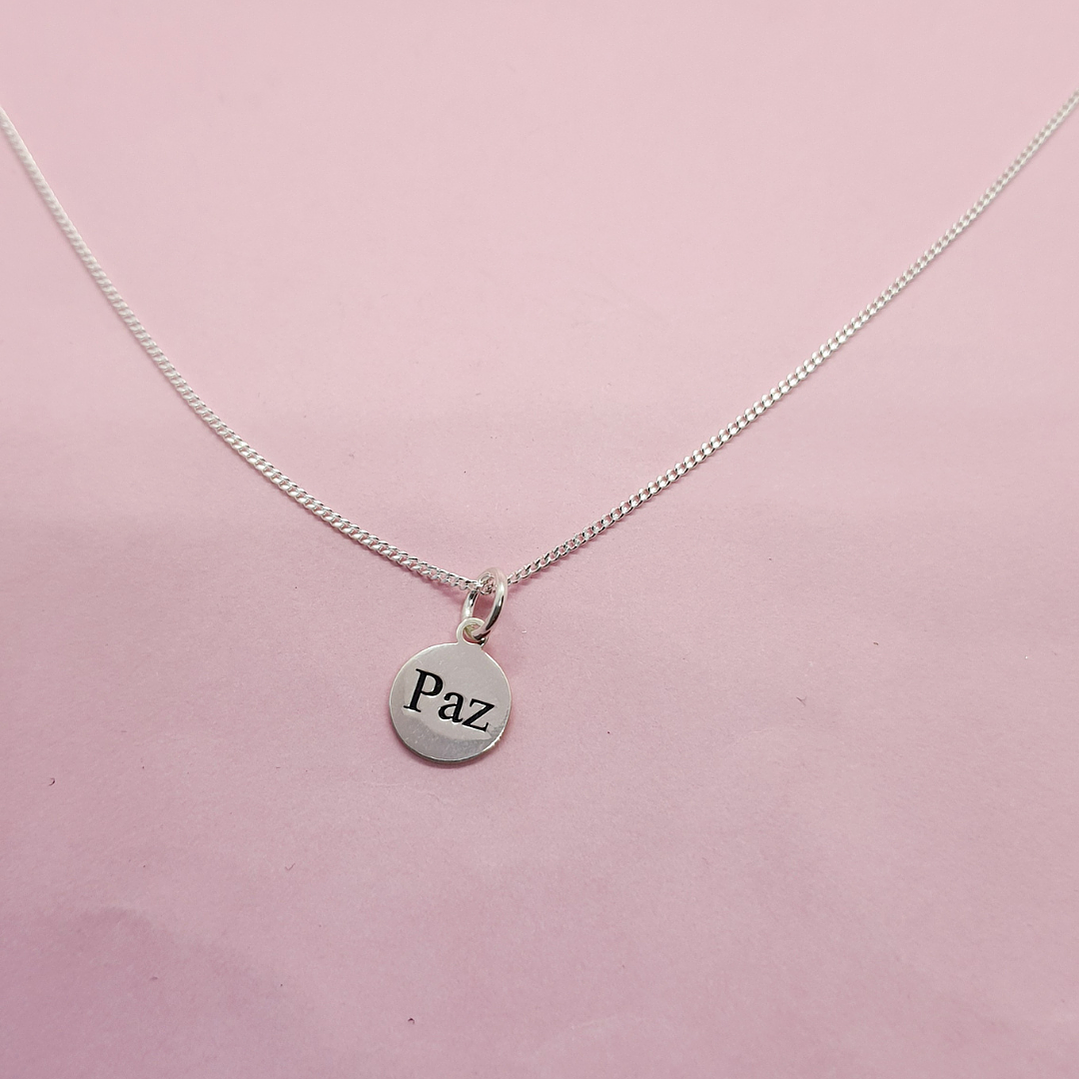 Collar placa flor de loto 1