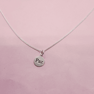 Collar placa flor de loto