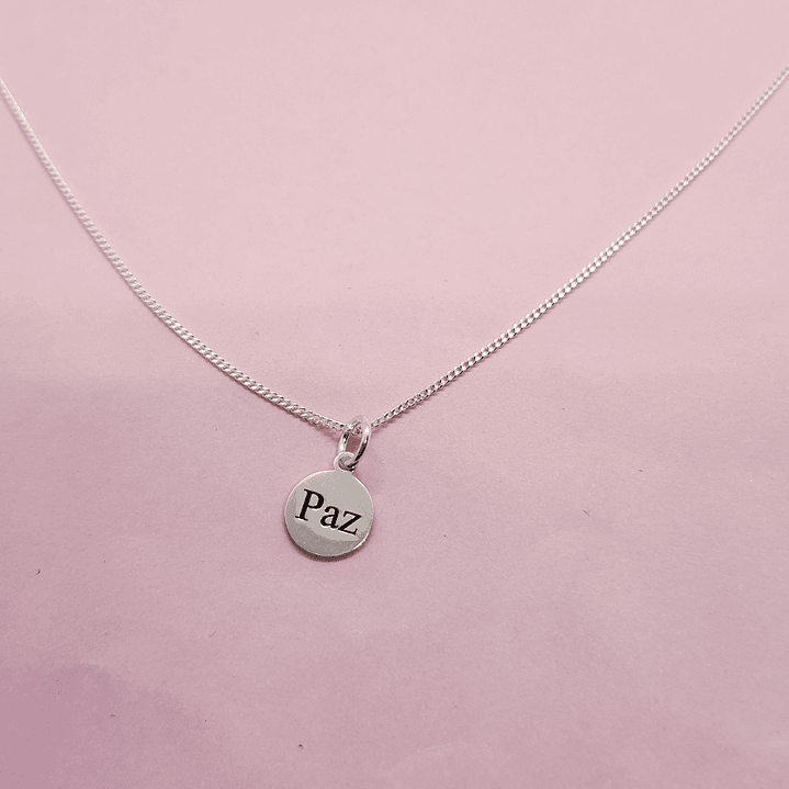 Collar placa flor de loto 1