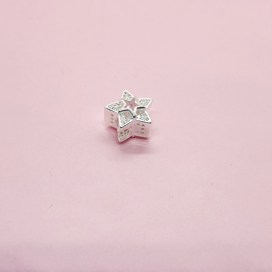 Charm Estrella Circón Rosa 2