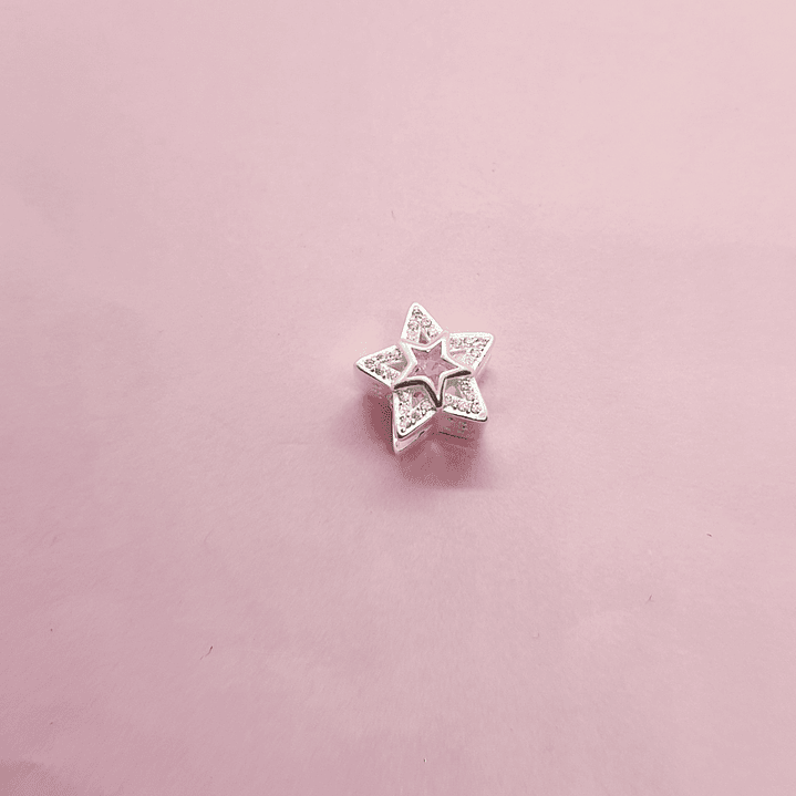 Charm Estrella Circón Rosa 3