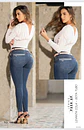 Jean Colombiano Push Up Bota Tubo Levanta Glúteos con Cinturón ref.2620 - Miniatura 2
