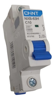 interruptor termomagnético 10a, 1 polo, 6/10ka, curva c - Interruptor Termomagnético 10A, 1 Polo, 6/10KA, Curva C
