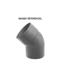 Codo PVC Sanitario Gris 50x45°