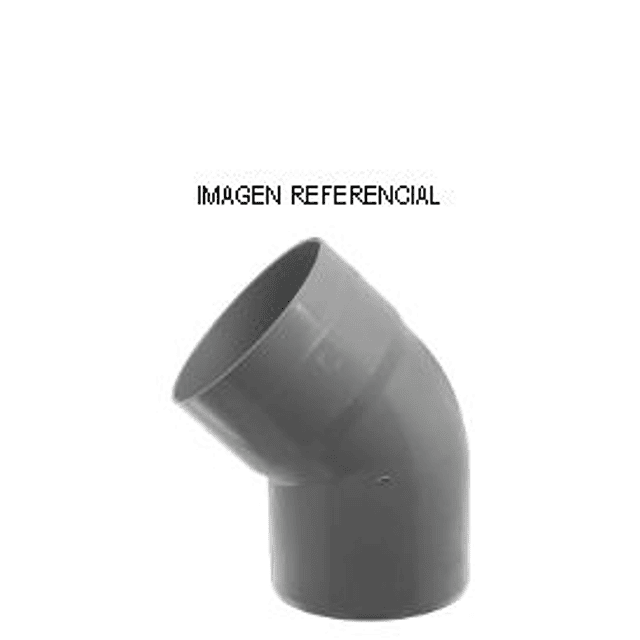 Codo PVC Sanitario Gris 50x45°