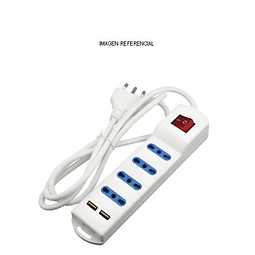 EXTENSION ELECTRICA 5Px1.5MT + USB-Tipo C