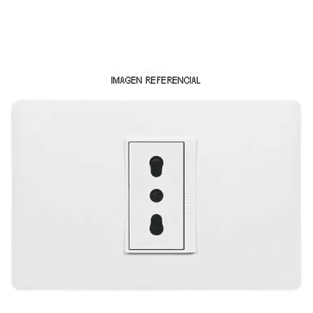 ENCHUFE EMBUTIDO CON PLACA SIMPLE BLANCO 16A