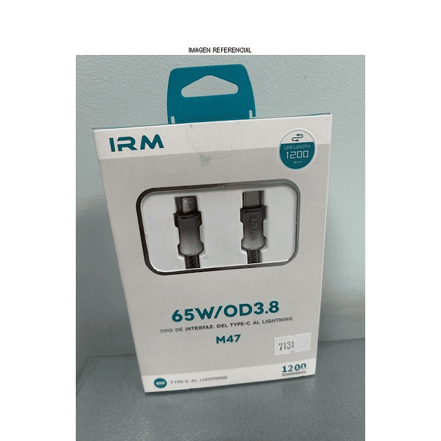 Cable Tipo Iphone Tipo C Carga Rápida 65W Cable1200mm