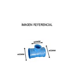 Tee Reduccion PVC Hidraulico 32x25x32