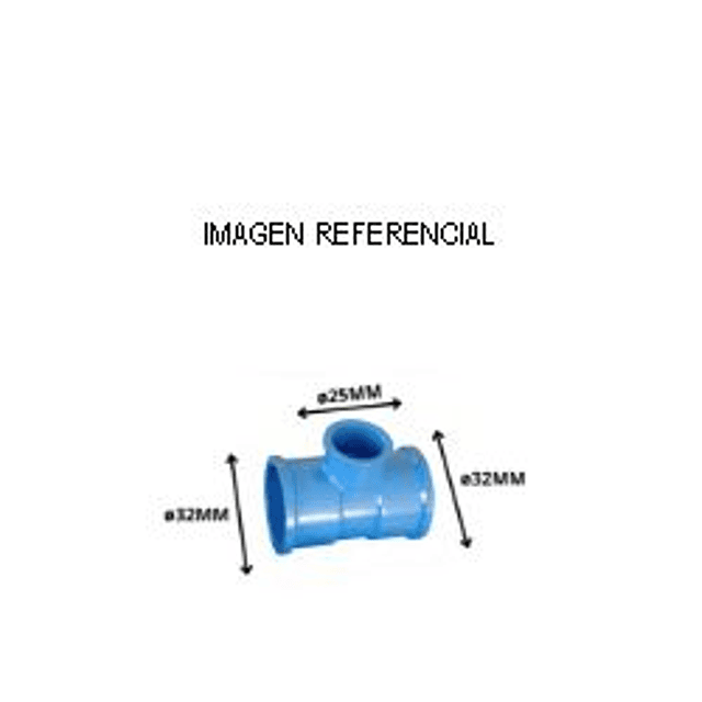 Tee Reduccion PVC Hidraulico 32x25x32