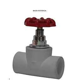   Llave de Paso PPR Metálica Manilla 40mm Roja  