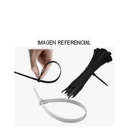 Amarra Plástica 3x150mm Blanca/Negra (100und)