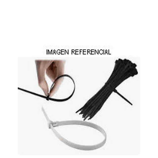 Amarra Plástica 3x150mm Blanca/Negra (100und)