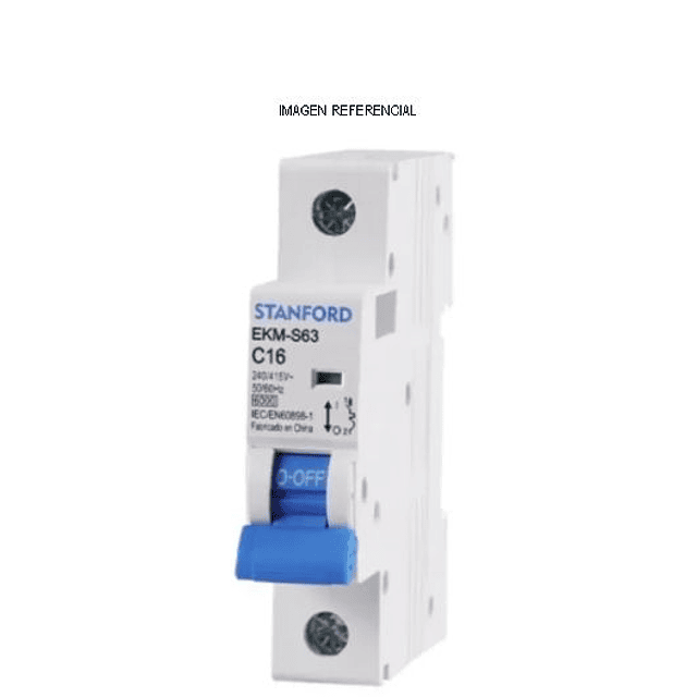 Interruptor Automático 1 Polo +N 16A 6KA C STANFORD (c/u)