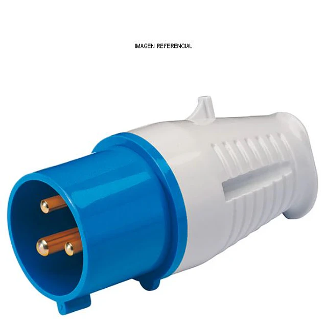 Enchufe Industrial Macho y hembra 16A 2P+T 220V Volante IP44