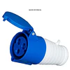 Enchufe Industrial Macho y hembra 16A 2P+T 220V Volante IP44