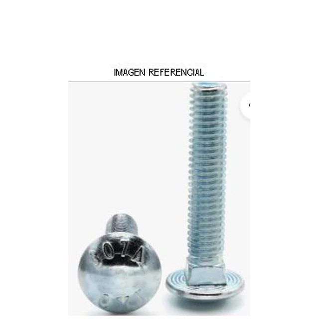 Perno Coche 3/8-16x2" Zincado UNC (100 unidades)